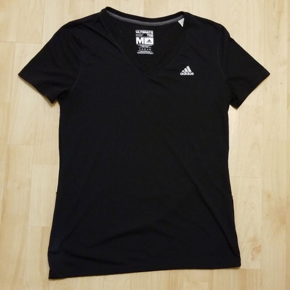 💥Womans Addidas Climalite Vneck short Sleeve T
